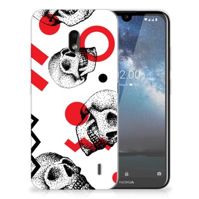 Silicone Back Case Nokia 2.2 Skull Red Silicone Back Case Nokia 2.2 Skull Red