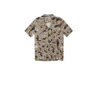 Mango Man regular fit overhemd met all over print beige/bruin