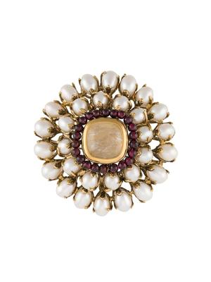 Goossens broche Perle Baroque - Blanc