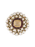 Goossens broche Perle Baroque - Blanc