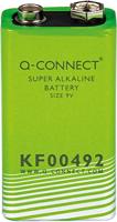 Q-CONNECT 9 V Single Use Battery Alkalino - batterijen (afzonderlijk gebruik, 9 V, alkaline, 9 V, 1 stuk, groen)