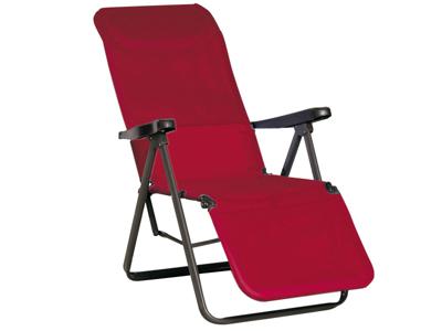 Tuinstoel relax LEGANES antraciet/bordeaux