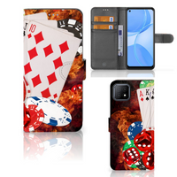 OPPO A73 5G Wallet Case met Pasjes Casino