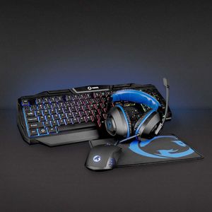 Nedis Gaming Combo Kit | 4-in-1 | QWERTY | Italiaans | 1 stuks - GCK41100BKIT GCK41100BKIT