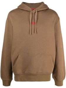 424 hoodie à logo brodé - Marron