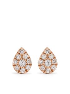 Djula boucles d'oreilles Pear en or rose 18ct ornées de diamants