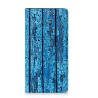 Samsung Galaxy A54 Book Wallet Case Wood Blue - thumbnail