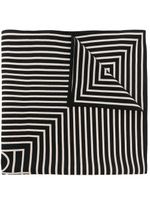 TOTEME foulard Signature Monogram en soie - Noir