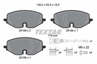 Remblokkenset, schijfrem TEXTAR, u.a. fÃ¼r VW, Skoda, Seat, Audi, Cupra