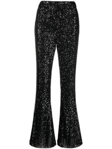 TWINSET pantalon évasé à sequins - Noir