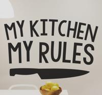 Muursticker My Kitchen My Rules - thumbnail