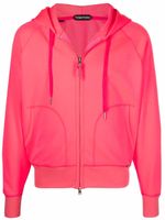 TOM FORD hoodie zippé à lien de resserrage - Rose