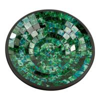 Kom Mozaïek Groen-Wit(28 cm)