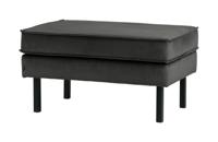 BePureHome Hocker 'Rodeo' Velvet, kleur Antraciet