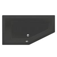 Ligbad Inbouw Xenz Society 160 Vijfhoek Rechts 90x160x50cm Acryl Ebony Zwart Mat met Poten
