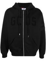 GCDS hoodie en coton à logo brodé - Noir