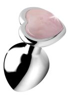 Gemstones Rose Quartz Heart Medium Anal Plug