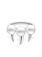 TASAKI bague Collection Line Danger Fang en or blanc 18ct à perle - Argent - thumbnail