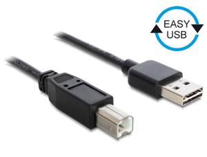 DeLOCK 0.5m, USB2.0-A/USB2.0-B USB-kabel 0,5 m USB A USB B Zwart