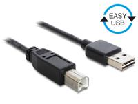 Delock 83684 Kabel EASY-USB 2.0 Type-A male > USB 2.0 Type-B male 0,5 m zwart