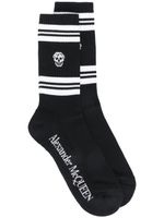 Alexander McQueen chaussettes à motif de tête de mort - Noir