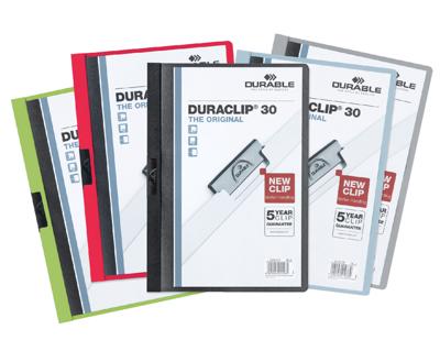 Durable DURACLIP 30 stofklepmap Multi kleuren PVC, Staal
