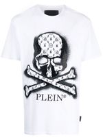 Philipp Plein t-shirt à imprimé tête de mort - Blanc