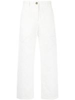 MSGM pantalon droit en broderie anglaise - Blanc