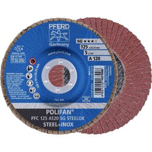 PFERD 67712125 PFC 125 A 120 SG STEELOX Lamellenschijf Diameter 125 mm Boordiameter 22.23 mm RVS, Staal 10 stuk(s)