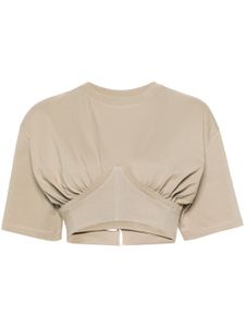 Jacquemus t-shirt à détail de corset - Vert