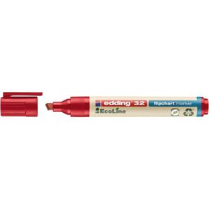 Edding 4-32002 Flipchartmarker 32 EcoLine Beitelpunt 1 - 5 mm Rood 1 stuk(s)