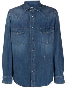 Jacob Cohën chemise en jean à logo brodé - Bleu