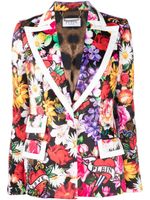 Philipp Plein blazer Love Flower à imprimé graphique - Noir - thumbnail