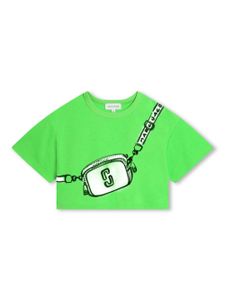 Marc Jacobs Kids t-shirt crop à imprimé Snapshot - Vert