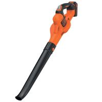 Black+Decker Accu-bladblazer GWC1820PC (tuinblazer inclusief accu en oplader, blaaseapparaat met 18 V lithium-ion-accu en 2,0 Ah voor lange gebruiksduur, tot 209 km/u blaassnelheid)