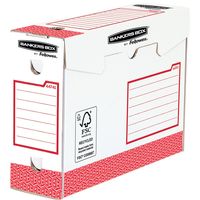 Bankers Box basic archiefdoos heavy duty, ft 9,5 x 24,5 x 33 cm, rood, pak van 20 stuks