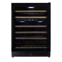 Vinata Vernale Wijnklimaatkast Vrijstaand en onderbouw - Zwart - Wijnkoelkast 51 flessen - 82 x 59.5 x 58 cm - Wijnkast