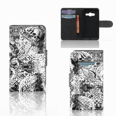 Telefoonhoesje met Naam Samsung Galaxy Trend 2 Skulls Angel