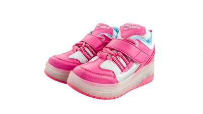 Outsiders - Roller Shoes with LED - Pink/Silver (size: 30)