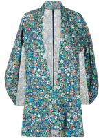 A.N.G.E.L.O. Vintage Cult manteau à fleurs (années 1970) - Bleu