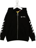 Off-White Kids hoodie zippé à motif Arrows - Noir