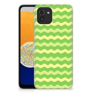 Samsung Galaxy A03 TPU bumper Waves Green