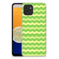 Samsung Galaxy A03 TPU bumper Waves Green - thumbnail