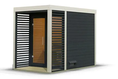 Karibu | Ares 1 Buitensauna | Antraciet-Wit