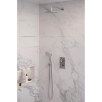 Regendoucheset 33 Inbouw Muur Brauer Brushed Edition 20cm Rond Geborsteld Nikkel PVD 2 Greeps 3-weg met Thermostaatkraan en Handdouche