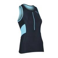 Zone3 Activate tri top mouwloos zwart/blauw dames M - thumbnail