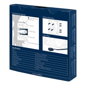 ARCTIC F12 Computer behuizing Ventilator 12 cm Zwart 1 stuk(s)