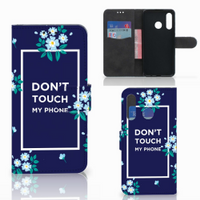 Huawei P30 Lite (2020) Portemonnee Hoesje Flowers Blue DTMP - thumbnail