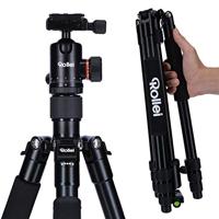 Rollei C5i - compact, lichtgewicht, allround fotostatief van aluminium met kogelkop en statieftas, te gebruiken als statief, ministatief, macrostatief en monopod, Arca Swiss compatibel - zwart