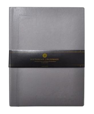 Verhaak notitieboek met bullets 15 x 21 cm papier/leer grijs